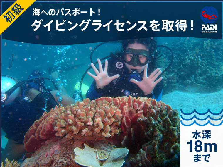 PADI オープン・ウォーター・ダイバーコース